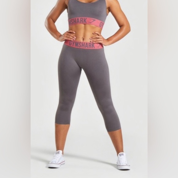 Gymshark Fit Cropped Leggings in Dusky Pink - Picture 1 of 5
